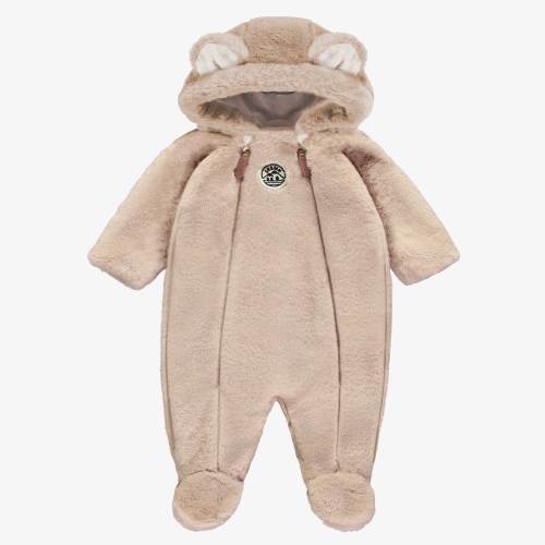 Une pièce beige en fausse fourrure, naissance | Souris Mini - Souris Mini
