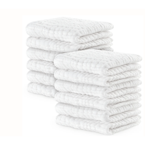 Muslin Washcloths in White – Comfy Cubs