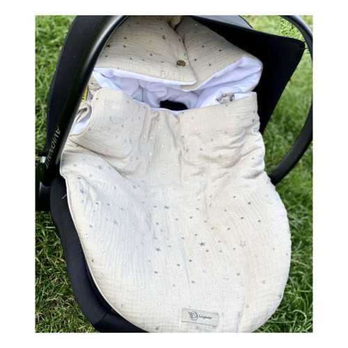 Breathable Baby Footmuff,Safe & Stylish Travel Sack for Newborn,Fubsack,Baby shower gift,Organic Cotton Baby Sleep Bag for Stroller,Car seat