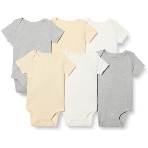 Amazon Essentials Unisex Toddlers and Babies’ Short-Sleeve Bodysuits, Multipacks