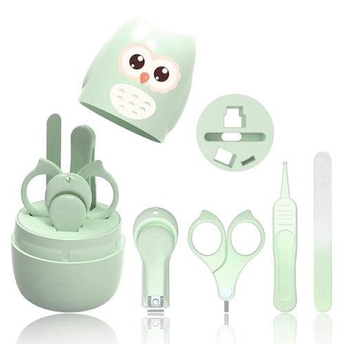Baby Nail Clippers Set, 4-in-1 Baby Nail Care Kit with Cute Case