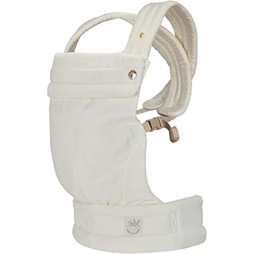 NEST BLANCHE Baby Carrier – Soft Cotton Linen Blend with Magnolia Jacquard Design, Adjustable and Ergonomic for Newborns and Toddlers (Daisy)