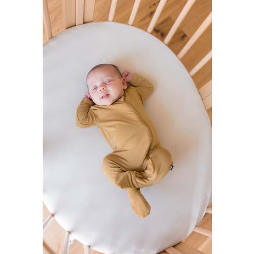 Zippered Footie in Ochre (Newborn)