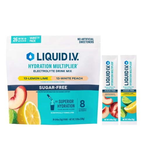 Liquid I.V. Hydration Multiplier, 26 Individual Serving Stick Packs in Resealable Pouch, Sugar Free, Variety Pack