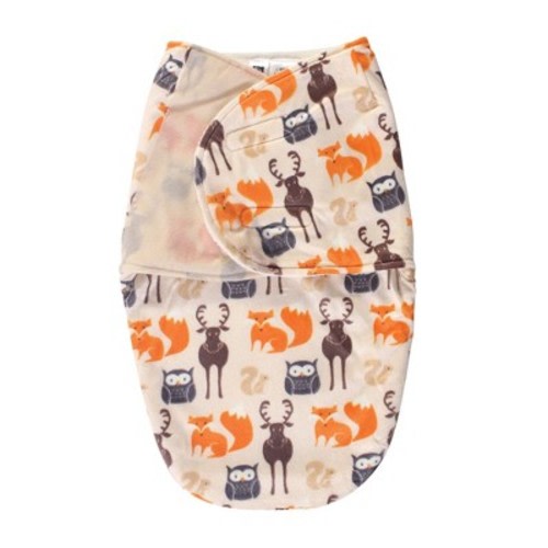 Hudson Baby Infant Boy Plush Swaddle Wrap, Forest, 0-3 Months