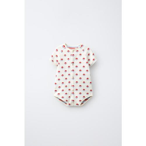 LITTLE HOUSES JACQUARD KNIT ROMPER - Ecru | ZARA United States