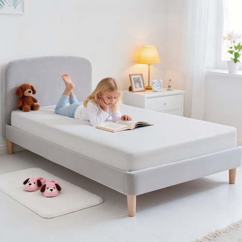 Leovanni 8" Twin Medium Firm Support Gel Memory Foam Mattress with Removable & Washable Cover