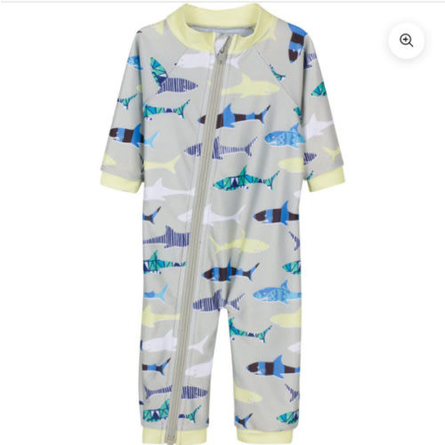 Sunsuit - Long Sleeve Romper Swimsuit | "Shark Feast"
