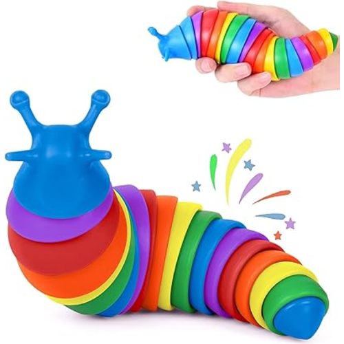IFiwin Fidget Slug, Sensory Slug Fidget Toys for Autistic Kids & Adults, Birthday Gifts for Adults & Kids Ages 3+