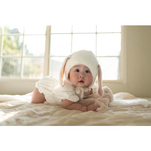Baby Bunny Plush Hat - Soft & Cozy Ear-Flapping Winter Easter Beanie for Children