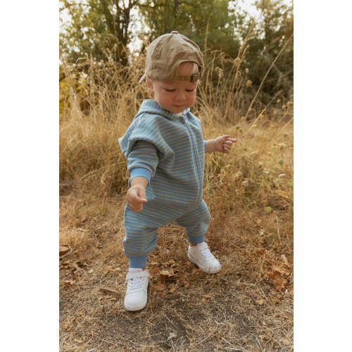 Skylar Jumpsuit in Thin Bel Air Blue Stripes