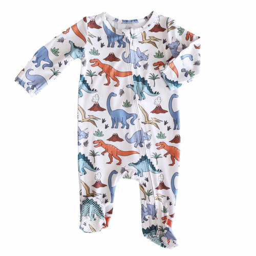 Dino Dude Zipper Footie