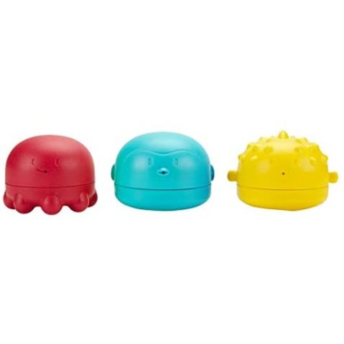 Ubbi Squeeze and Switch Silicone Bath Toys, Set of 3 Mold Free Toys for Toddlers and Baby
