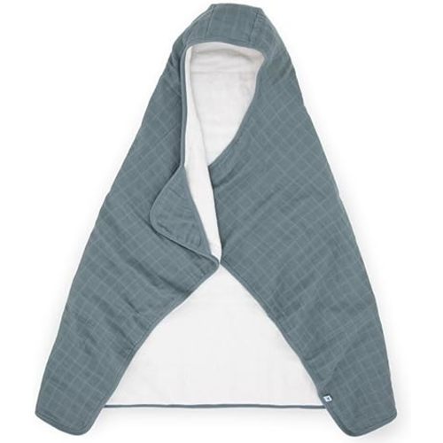 Little Unicorn Hooded Bath Towel | Absorbent Cotton & Terry Blend | Larger Size for Baby & Toddlers, 1-6 Years (Sea)