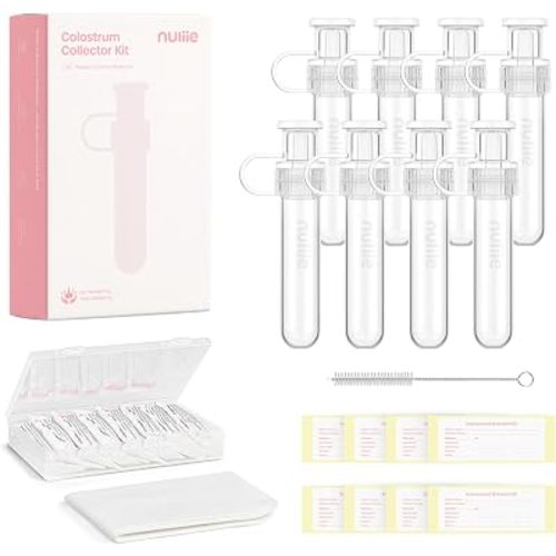 Nuliie 8pcs Colostrum Collector Kit, 7ml, Leakproof, Reusable, BPA-Free
