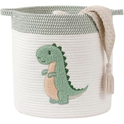 Baby Hamper Large Toy Storage Basket for Toddlers Boys, Dinosaur Room Decor