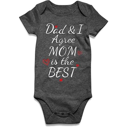 UNIFACO Unisex Baby Funny Saying Outfit Short and Long Sleeve Bodysuits Romper 0-18M