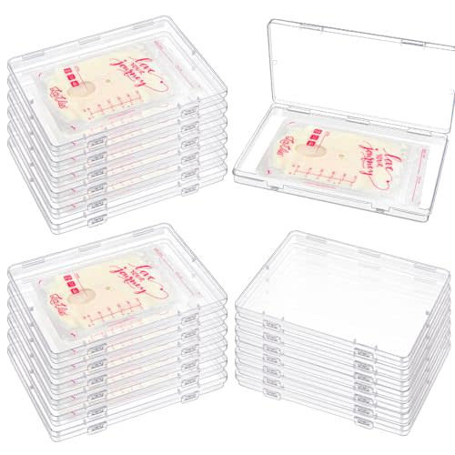 GRETJOB 18 Pcs Clear Flat Breast Milk Freezer Storage Organizer, Space Saving Breastmilk Freezer Tray for Breastfeeding Bag Organization, Reusable Breastmilk Storage Containers, 7.48 x 5.11 x 0.67 in