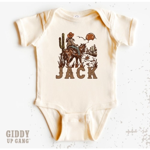 Personalized Desert Cowboy 3-6 onesie