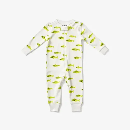 Lewis - Zip Sleeper - Salmon | Chartreuse