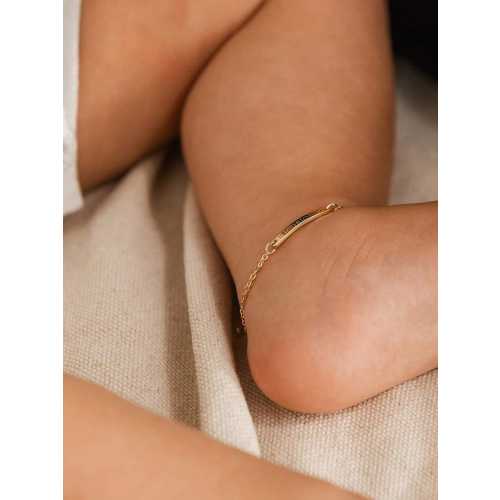 Personalized Baby Name Bracelet: Engraved ID Tag, Stainless Steel