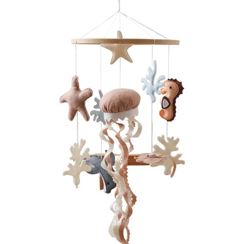 Crib Mobile, Ocean Nursery Ceiling Decor Handmade Gifts for Birthday