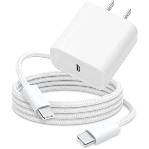 6FT 20W Fast Charger Adapter for NEW AirPod Pro 3 2025 AirPods 4 Gen 4 Generation,AirPods Pro 2 2nd,Max 2 2024, iPhone 17 16e 16 15,iPad 10th USB C Cable Charging Head,Samsung A14 A13 A15 A16 A03S A53