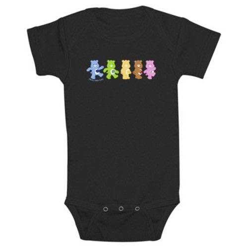 Infant's Care Bears Walk in a Line  Bodysuit - Black - 6 Months
