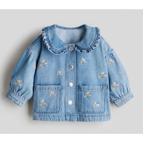 Embroidery-detail Denim Jacket