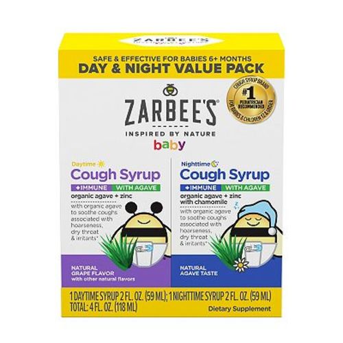 Zarbee's Naturals Baby Day & Night Cough Syrup + Immune Value Pack, 2 x 2 fl. oz