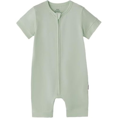 Baby Boys Girls Romper Short Sleeve Infant Sleepers Play Romper Soft Viscose from Bamboo Pajamas Toddler 0-24M