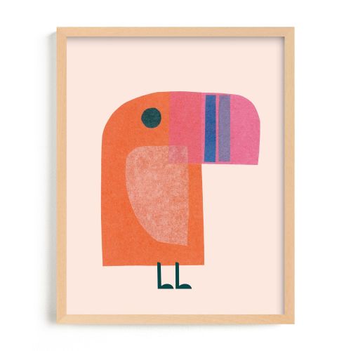 Mod Toucan Framed Wall Art (natural wood, 11 x 14)