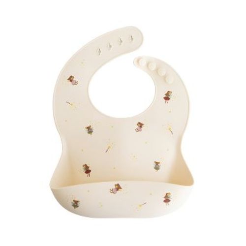 Silicone Baby Bib Fairy Mice One Size