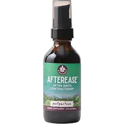 WishGarden Herbs AfterEase Drops for Postpartum Cramps & After-Birth Contractions – Liquid Herbal Supplement – Women's Postpartum Essential – 2 oz