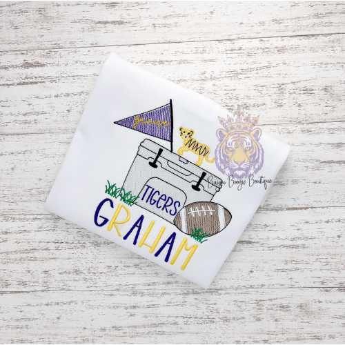 Embroidered Boy's LSU Tiger Shirt: Geaux Tigers Game Day