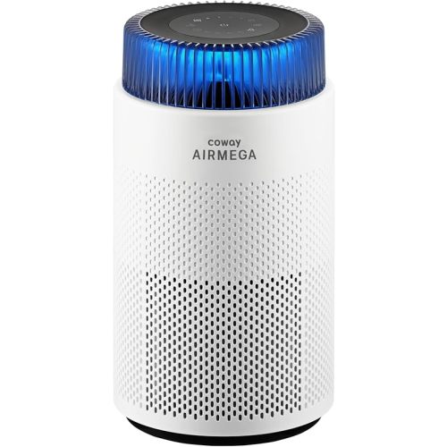 COWAY Air Purifiers for Home up to 810 ft², HEPA and Carbon Filter for Smoke, Allergies, Pet Dander, Odor, AQI Monitor, Auto Mode, Timer, Filter Indicator, Night Light, 2yr Warranty, Airmega 100 White