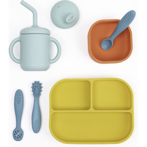 Circus Fun Little Bites 8-Piece Set, Yellow & Multicolors - Bella Tunno | Maisonette
