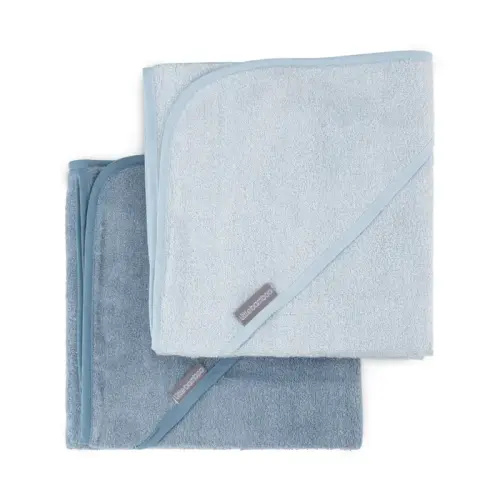 Little Bamboo Hooded Towels 2 Pack Retro Blue | Baby Bunting AU