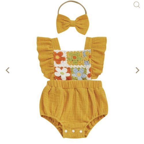 Crochet Daisy Romper
