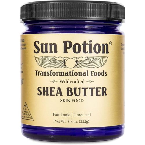 Sun Potion Unrefined Shea Butter Raw | 100% Pure Wildcrafted African Shea Nut Butter | Natural Moisturizer for Skin & Body | Non-GMO | No Added Fragrances | Chemical Free | 222g