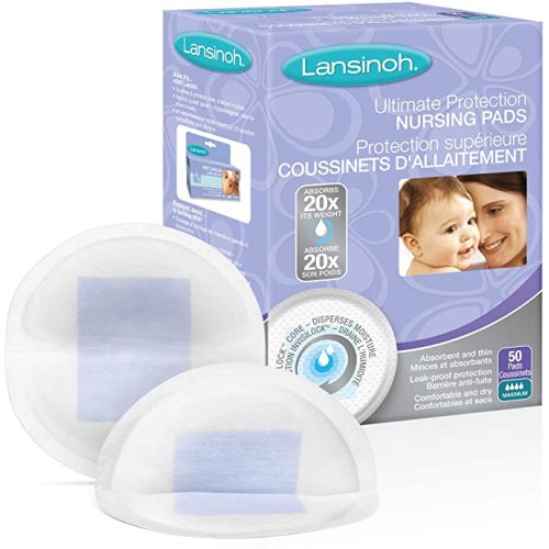 Lansinoh Breast Pads, Ultimate Protection Nursing Pads for Breastfeeding, 50 count - 50 Count (Pack of 1)