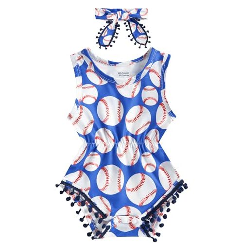 UNICOMIDEA Baby Girls Outfit Newborn Romper Jumpsuits Sleeveless One-Piece Clothes 0-24 Months Bodysuit with Headband