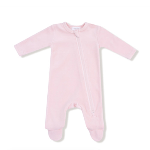 Pink Velour Footie – Angel Dear