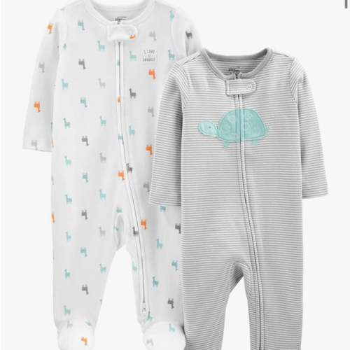 Simple Joys by Carter's Baby Neutral 2-pack Cotton Footed Sleep and Play