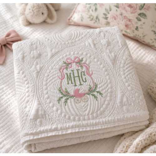 Personalized Baby Quilt with Monogram