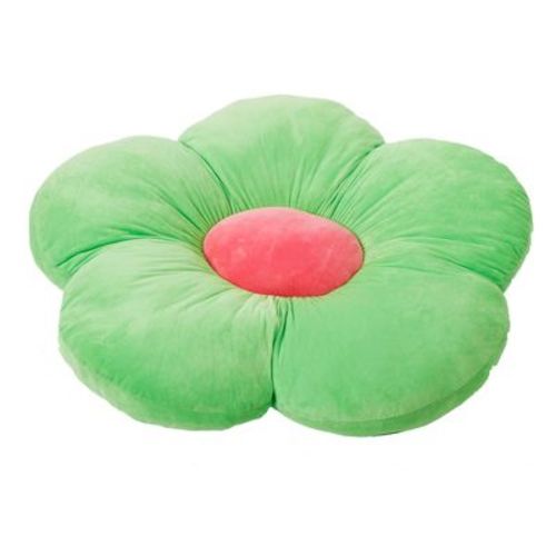 ECR4Kids SoftZone Flower-Shaped Floor Pillow Seat Cushion, 35in, Playroom Decor, Bright Green