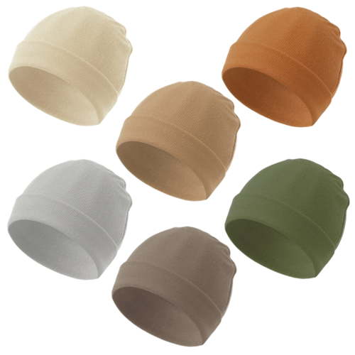 6 Pack Baby Newborn Hats Set for Unisex Infant Newborn Toddler Soft Beanie Hat for Boys Girls 0-6 Months