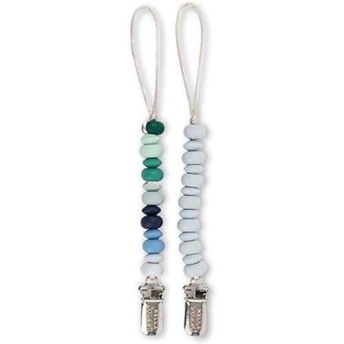 Bella Tunno Pacifier Clip Set – Soft Silicone Pacifier Clip for Infant and Baby Pacifier, Convenient and Lightweight, Non-Toxic and BPA Free Silicone (Soft Boy)