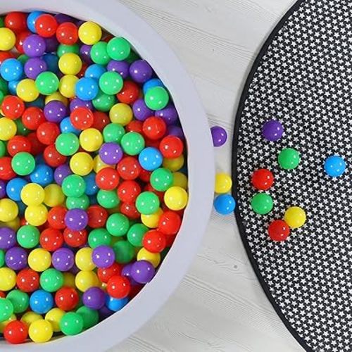 GOGOSO Ball Pit Balls for Toddler, Baby Plastic Playballs Kids Soft Pastel Pelotas Non-Toxic BPA-Free,Mix Color,100 Balls