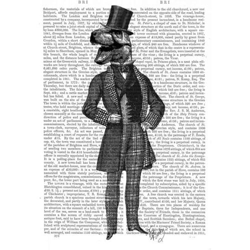 Dinosaur TRex Man 1 Poster Print - Funky Fab (18 x 24)